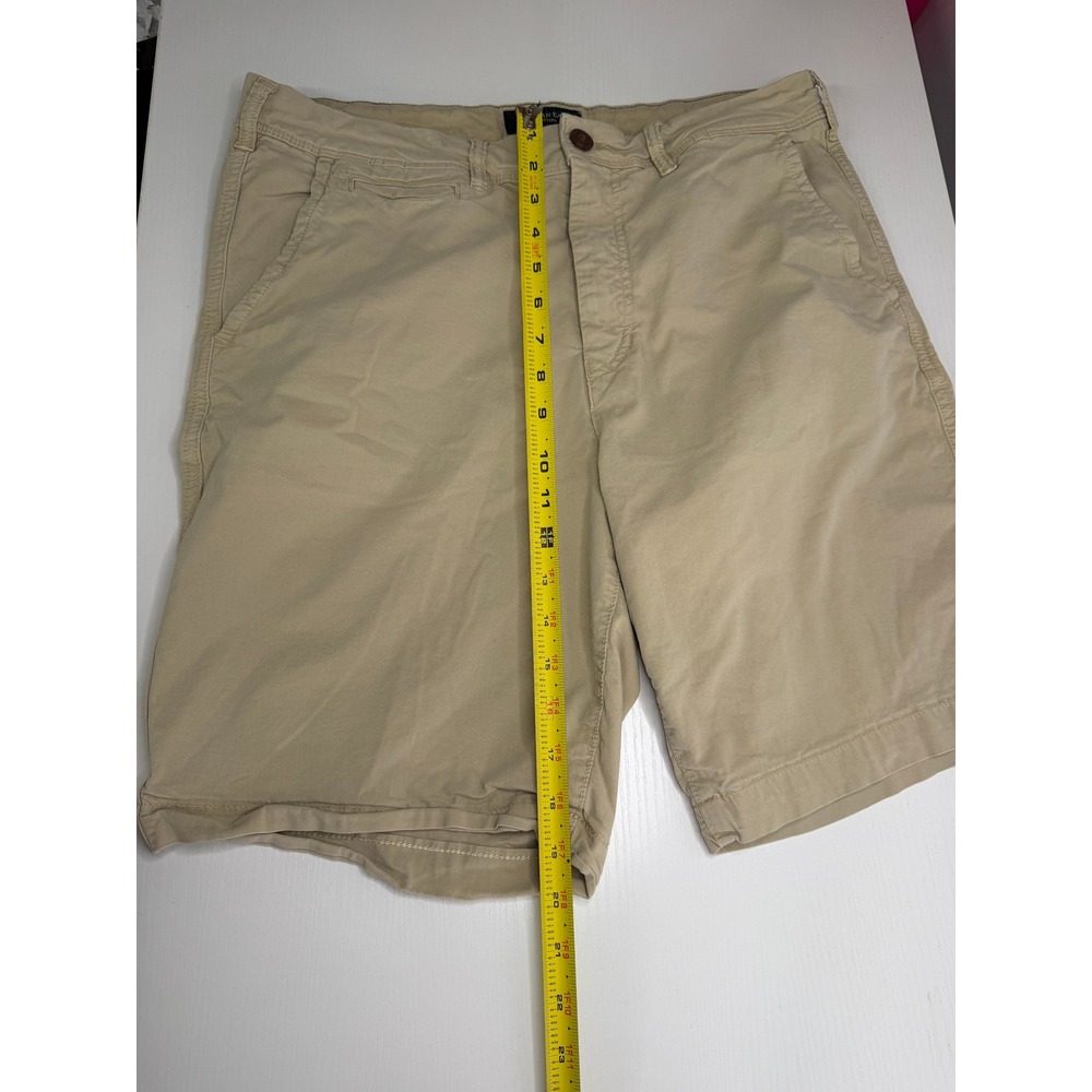 American Eagle Next Level Flex Khaki Chino Shorts Mens 34 Tan Stretch Twill - Picture 4 of 10